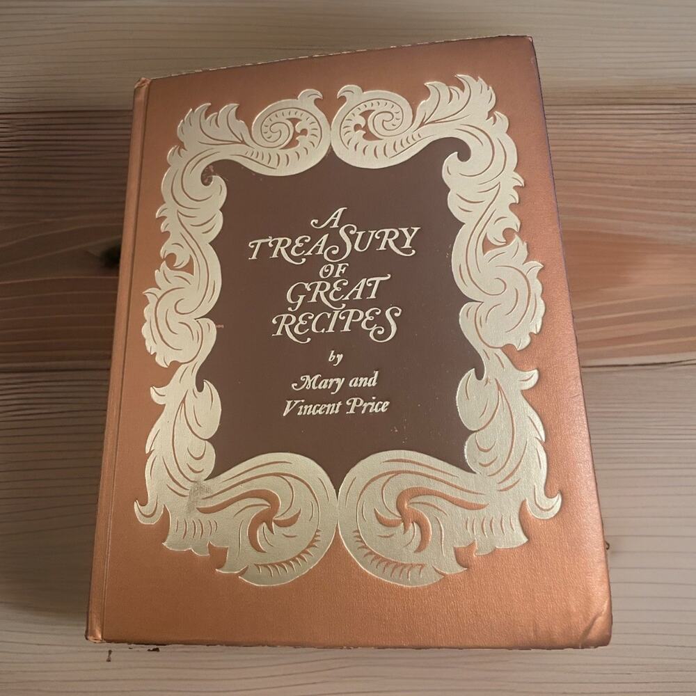 A Treasury of Great Recipes Vincent Price 1974 Vtg Cookbook Hardcover Grosset